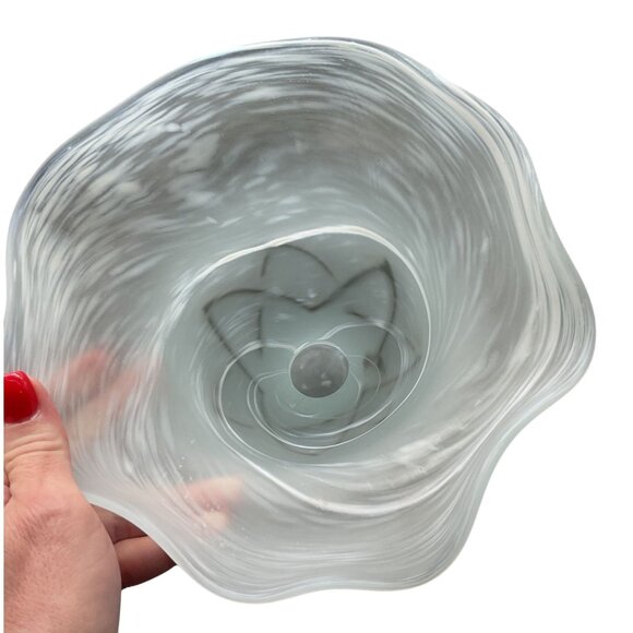 Antique Romanian Ravert Romblast Green Satin Swirl Vase Copper Wrap Accent - Picture 6 of 6